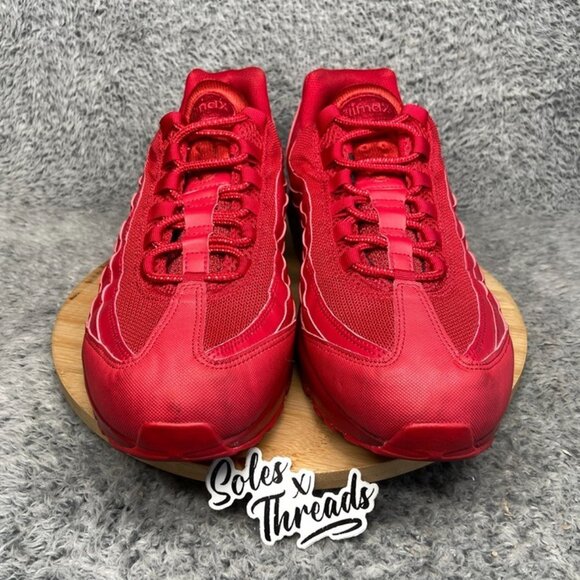 Nike Air Max 95 Triple Red Size 12 Men Sneakers CQ9969-600 - Picture 3 of 7